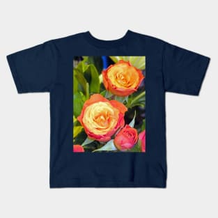 Colourful Tea Rose Kids T-Shirt